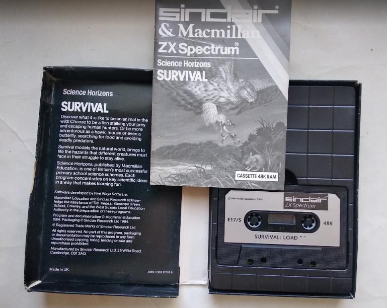 Оригинальная кассета для ZX Spectrum - Survival. 1