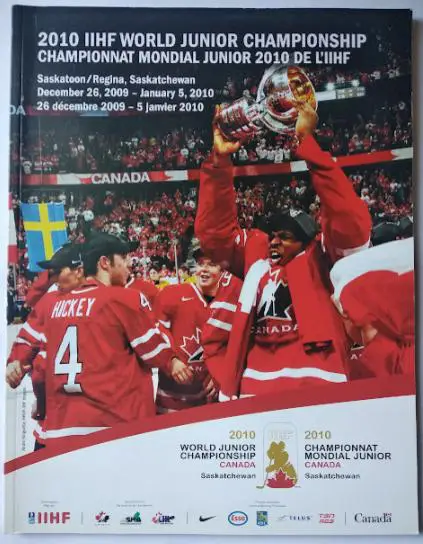 Хоккей официальная программа Чемпионат Мира 2010 U20 Канада.