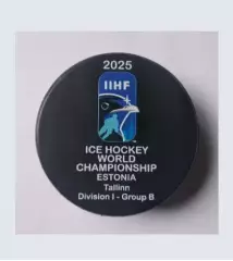 Хоккей официальная игровая шайба IIHF Чемпионат Мира 2025 див. I-В Эстония.