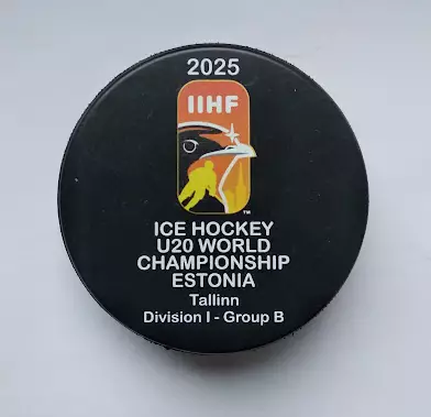 Хоккей официальная игровая шайба IIHF Чемпионат Мира 2025 U20 див. I-В Эстония