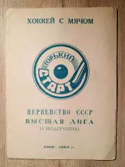 Старт Горький. Хоккей с мячом. 1988/89 годов.
