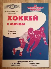Зоркий Красногорск - Динамо Москва. 31 декабря 2000 года.