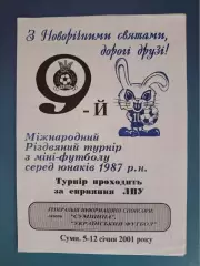 Турнир 2001. Украина. Сумы, Луганск, Евпатория Крым, Калуга, Армавир Россия