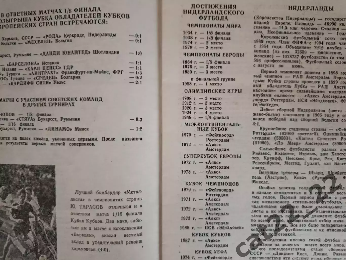 Читайте описание!Металлист Харьков СССР/Украина-Рода Керкраде Нидерланды 1988/89 1