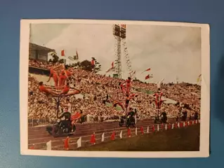 Оригинальная открытка. Москва СССР. Стадион Динамо. Физкультурный парад 1954