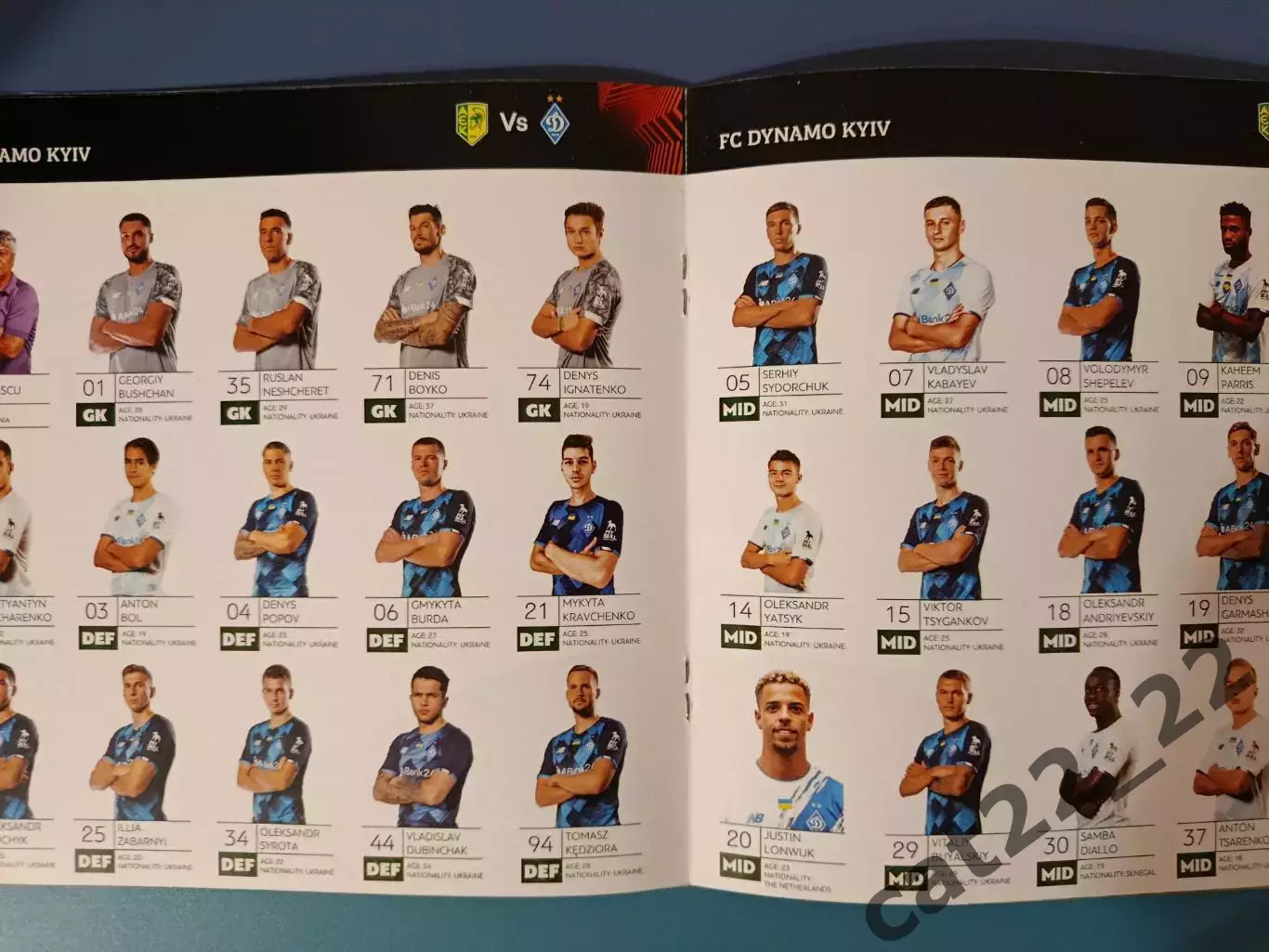 АЕК Ларнака Кипр - Динамо Киев Украина 2022/2023 1