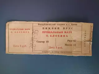 СССР - сборная мира 1989. Прощальный матч Олега Владимировича Блохина