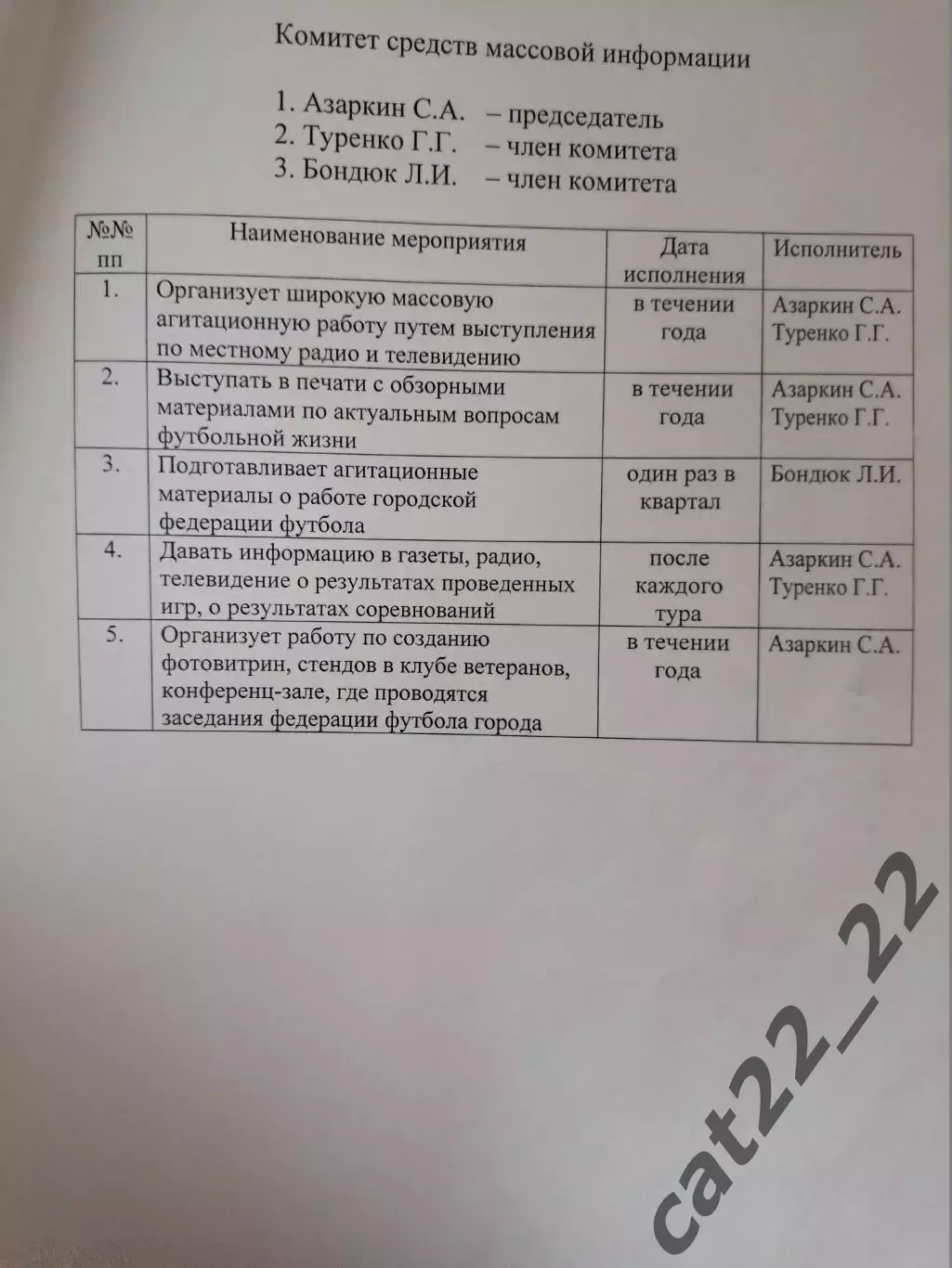 Издание: ФФ Кривого Рога. План работы. Кривой Рог Украина 2002 3