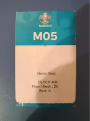 Оригинальный билет! Пресса! ЕВРО-2020. Нидерланды/Голландия - Украина 13.06.2021