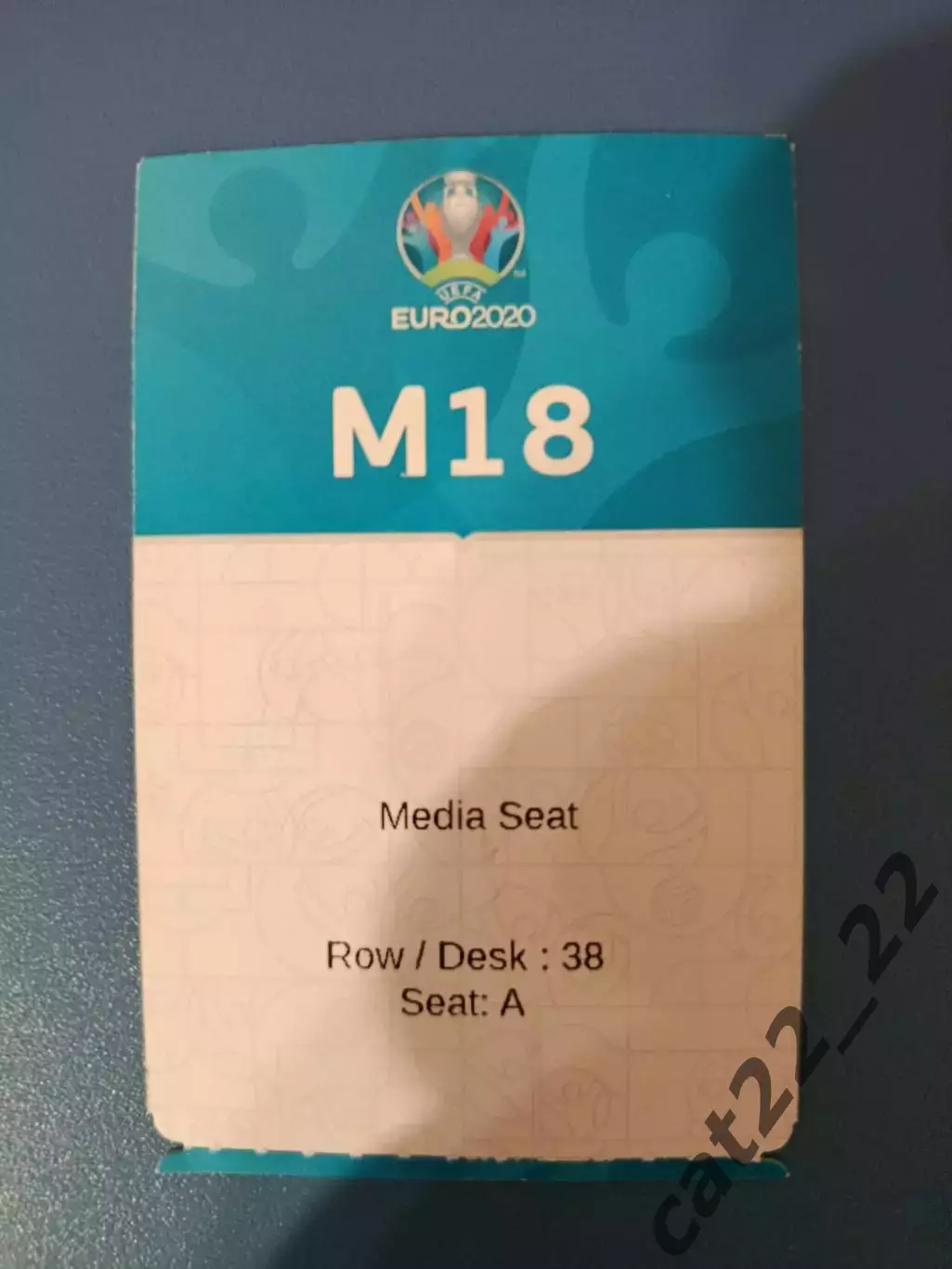 Оригинальный билет! Пресса! ЕВРО - 2020. Украина - Северная Македония 17.06.2021