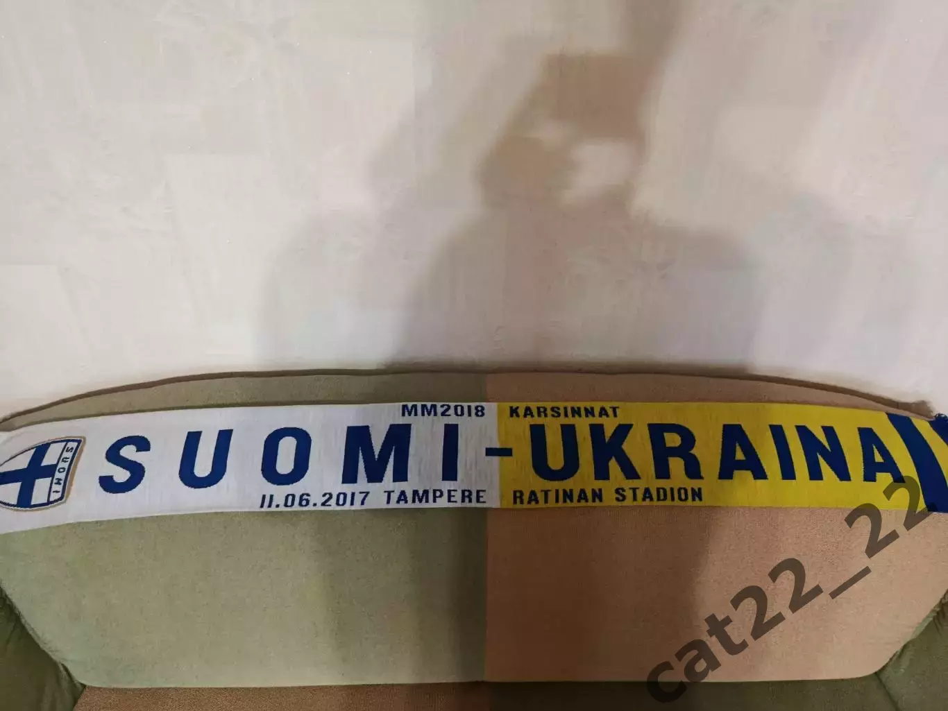 Оригинальный шарф. Финляндия - Украина 2017