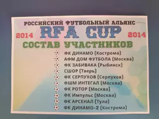 Турнир 2014. Россия. Кострома, Москва, Рыбинск, Тверь, Серпухов, Тула
