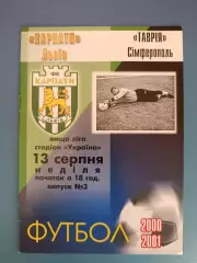 Карпаты Львов - Таврия Симферополь Крым 2000/2001