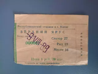 Динамо Киев СССР/Украина - Жальгирис Вильнюс СССР/Литва 09.08.1988