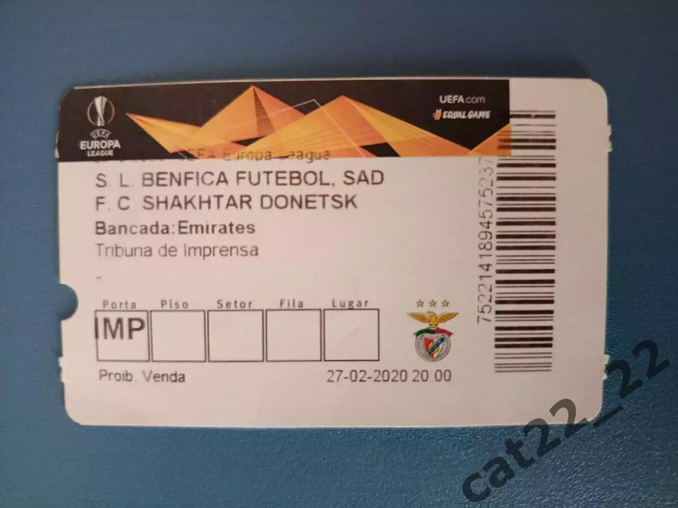 Бенфика Лиссабон Португалия - Шахтер Донецк Украина 2019/2020