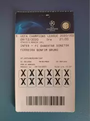 Интер Милан Италия - Шахтер Донецк Украина 2020/2021