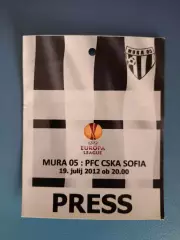 Пресса! Мура Мурска - Собота Словакия - ЦСКА София Болгария 2012/2012