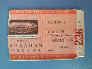 ЦСКА Москва СССР/Россия - СКА Ростов - на - Дону СССР/Россия 10.08.1962