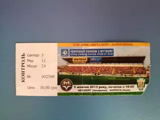 Металлург Запорожье - Карпаты Львов 2013/2014