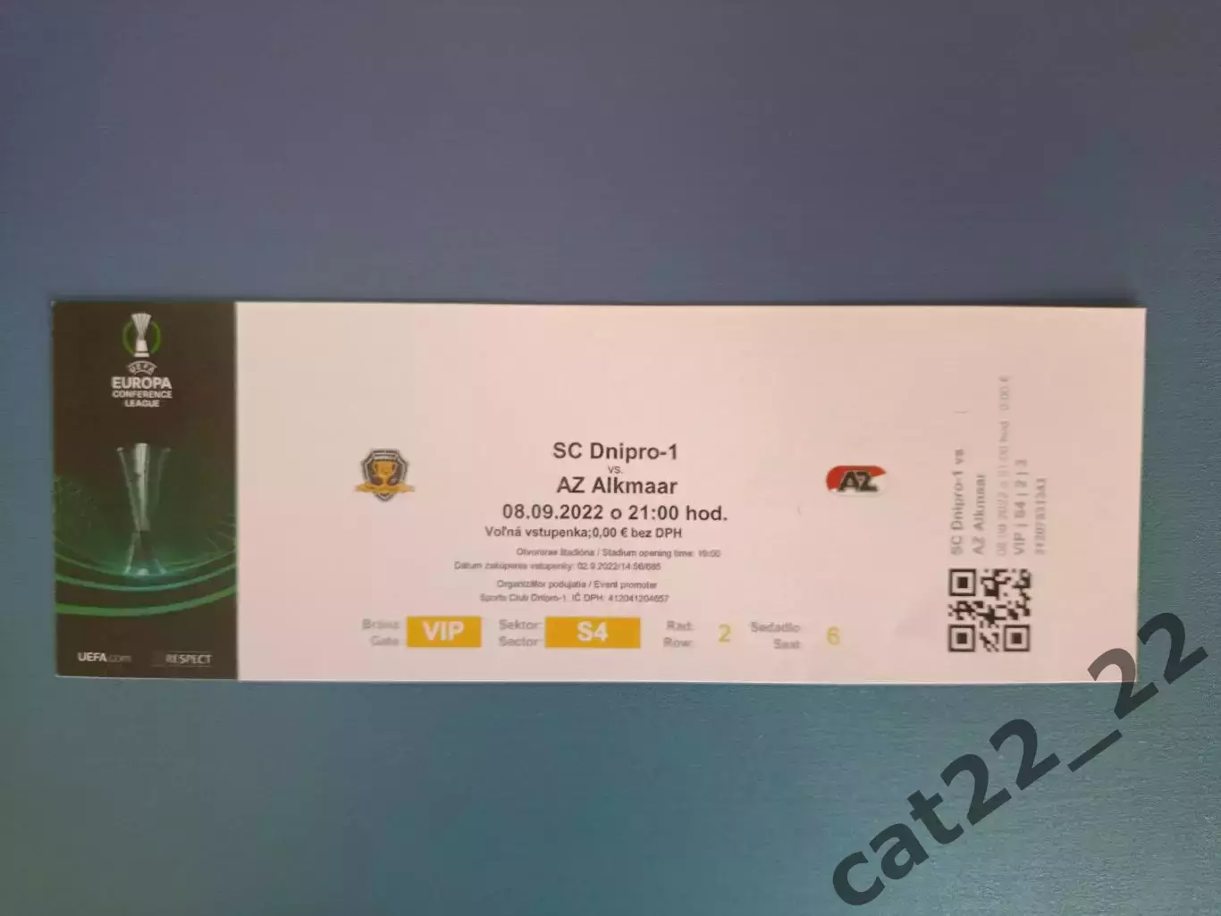 СК Днепр - 1 Днепр Украина - АЗ Алкмаар Нидерланды/Голландия 2022/2023