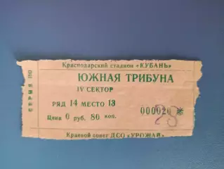 Кубань Краснодар СССР/Россия - Спартак Москва СССР/Россия 1982