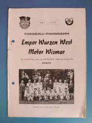 Буклет: Мотор Висмар ГДР/Германия 1952