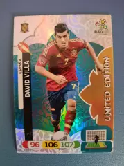 Карточка. Панини/Panini. Adrenalyn XL. David Villa. Limited edition. 2012