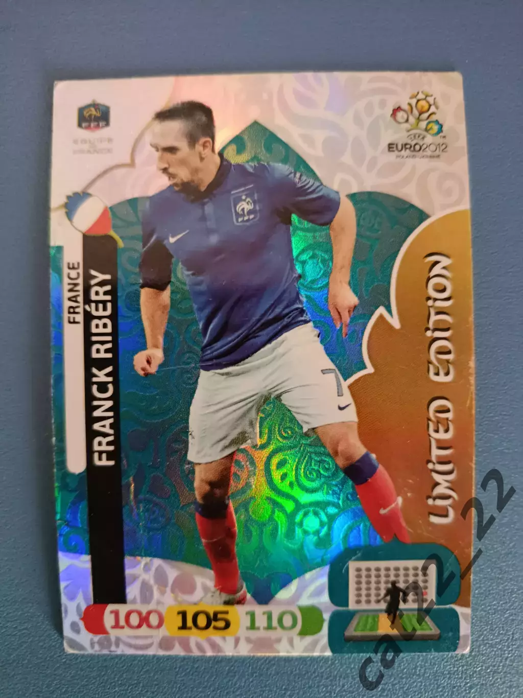 Карточка. Панини/Panini. Adrenalyn XL. Franck Ribery. Limited edition. 2012