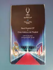 Буклет: Таллинн Эстония. Реал Мадрид Испания - Атлетико Мадрид Испания 2018
