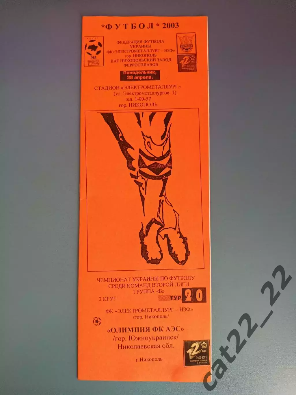 Электрометаллург - НЗФ Никополь - Олимпия ФК АЭС Южноукраинск 2002/2003