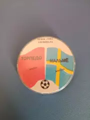 Знак/значок Торпедо Москва СССР/Россия - Мальме Швеция 1988/1989