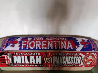 Оригинальный клубный шарф. Фиорентина,Милан Италия,Манчестер Юнайтед Англия 2010