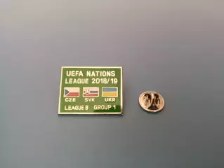Знак/значок Лига наций УЕФА. Чехия, Словакия, Украина 2018/2018