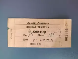Заря Ворошиловград/Луганск СССР/Украина-Динамо Ставрополь СССР/Россия 07.04.1988
