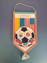 Официальный матчевый вымпел. США - Украина 27.06.1992