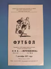СКА Киев - Фрунзенец Сумы 1977