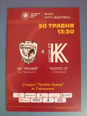 Оригинал! Пробой/Пробий Городенка/Ивано-Франковск - Колос-2 Коваливка 2024/2025