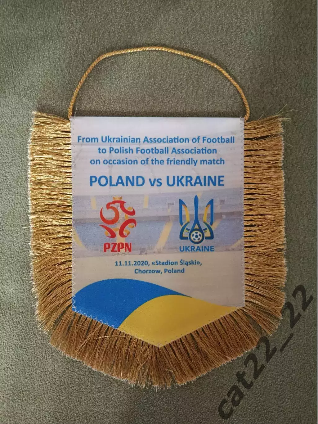 Официальный вымпел УАФ! Польша - Украина 11.11.2020