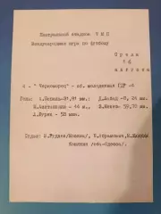 Читайте описание! Черноморец Одесса СССР/Украина - ГДР/Германия 1972