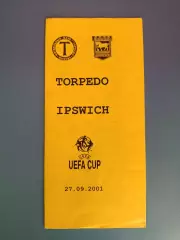 Оригинал! Торпедо Москва Россия - Ипсвич Таун Англия 2001/2002