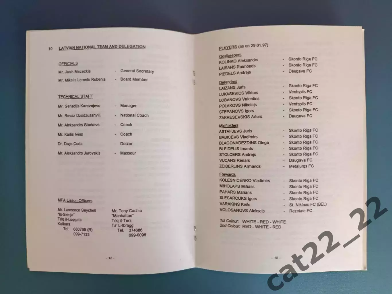 Турнир 1998. Национальные сборные. Мальта, Грузия, Латвия, Албания 2