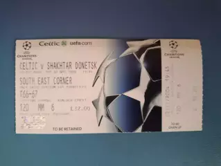 Контроль! Цена! Селтик Глазго Шотландия - Шахтер Донецк Украина 2004/2005