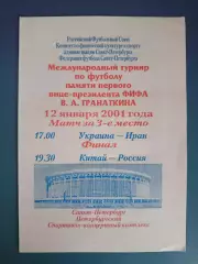 Турнир 2001. Санкт - Петербург Россия. Украина - Иран 2001. Китай - Россия 2001