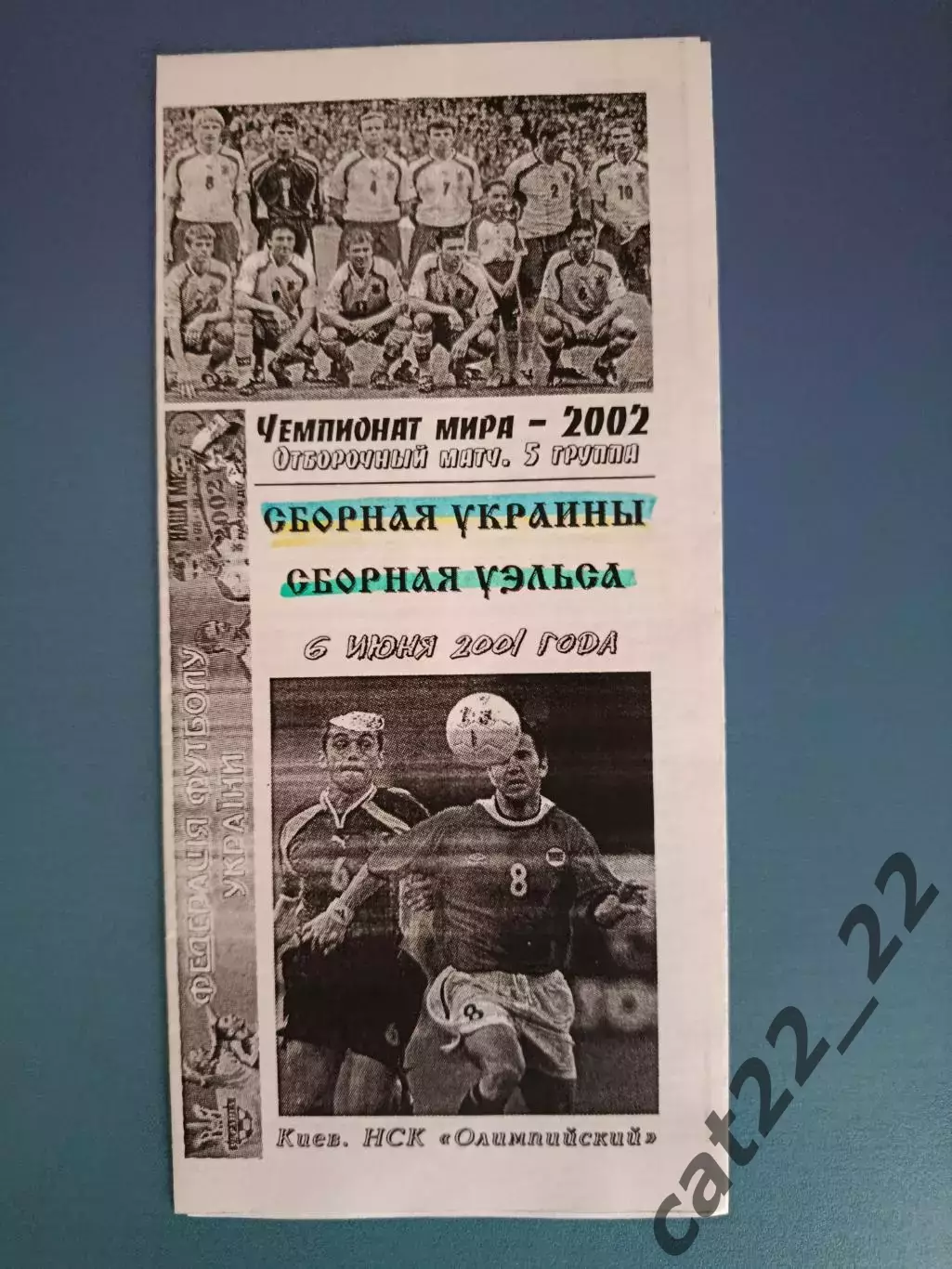 Украина - Уэльс 2001