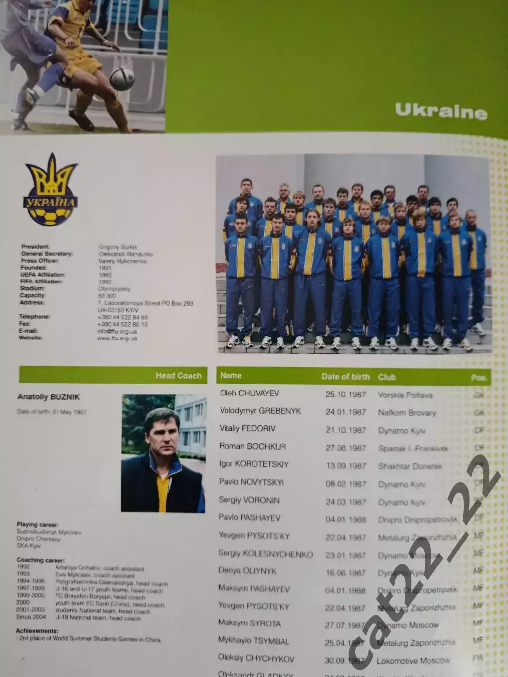Турнир 2006. Донецк. Украина, Чехия, Дания, Швейцария 2