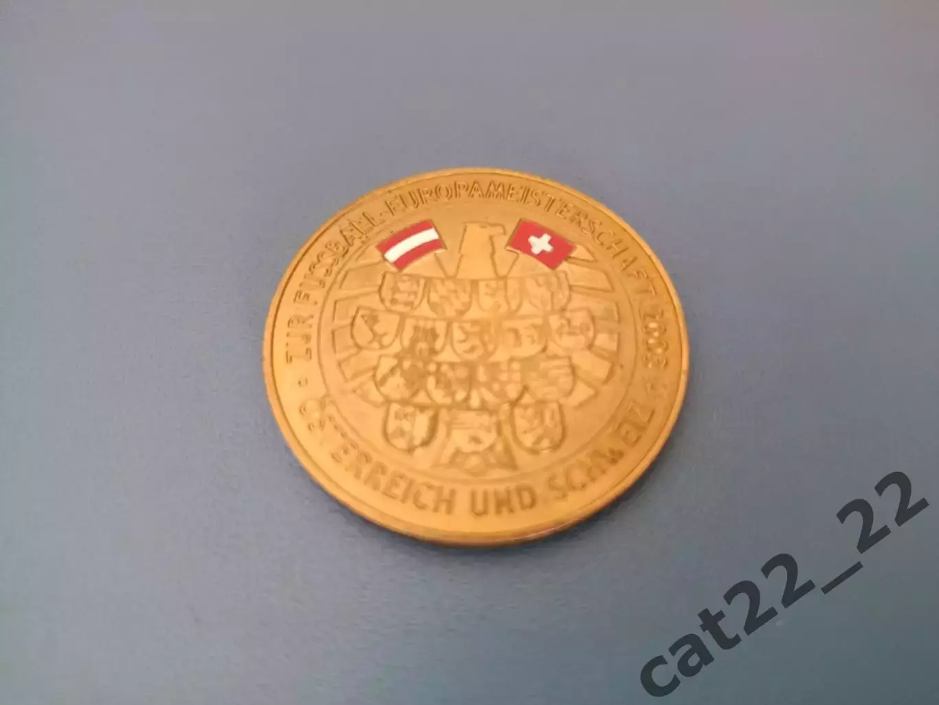 Сувенир.Монета. Чемпионат Европы 2008.Австрия/Швейцария. Германия 1972,1980,1996 1