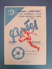 Динамо Брест СССР/Беларусь - Балтика Калининград СССР/Россия 1987