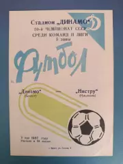 Динамо Брест СССР/Беларусь - Нистру Кишинев СССР/Молдова 1987