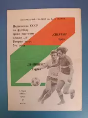 Спартак Орел СССР/Россия - Звейниекс Лиепая СССР/Латвия 1984