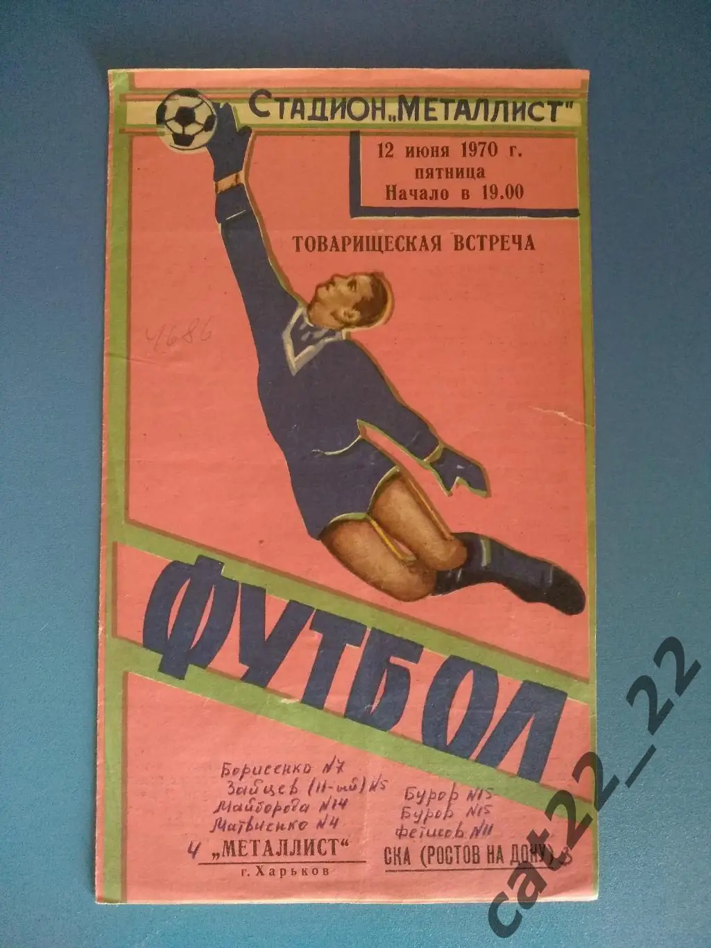 Металлист Харьков - СКА Ростов - на - Дону 12.06.1970